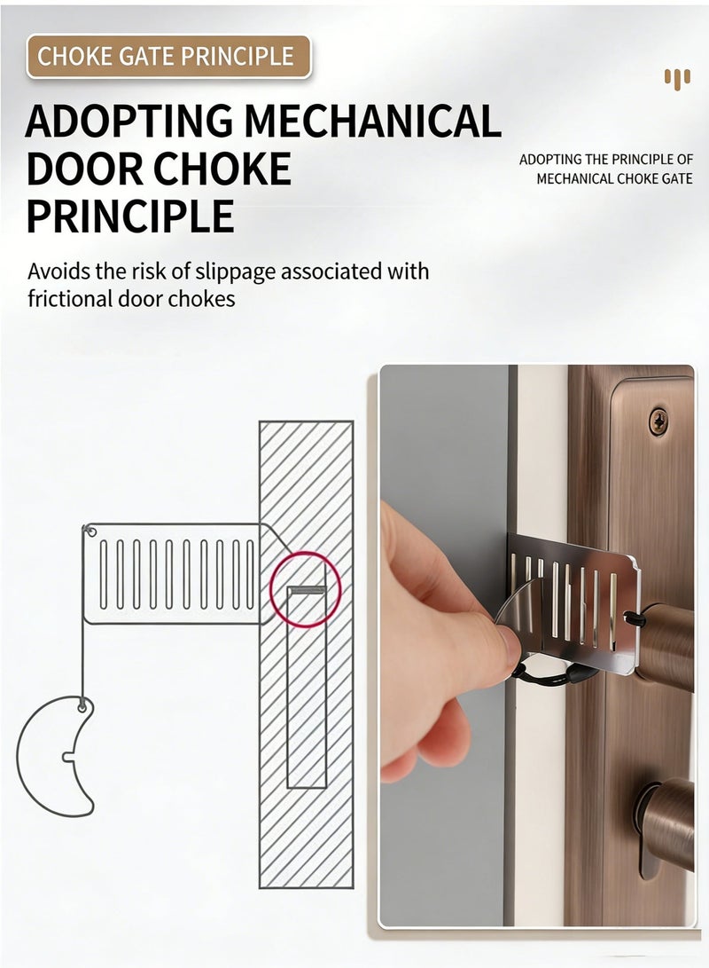 Joybos Stainless Steel Security Chain, Thickened Security Door Chain Lock, Door Anti-theft Latch, Suitable for Homes, Apartments, and Bedrooms - Image 2